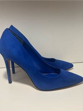 Mix No. 6 Cobalt Suede Pointed-Toe Stiletto Pumps